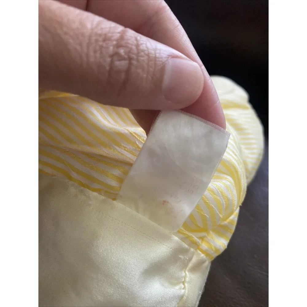 Vintage 1988 Fisher Price Baby Puffalump Bear Mouse Yellow Stripes Rattle Bib